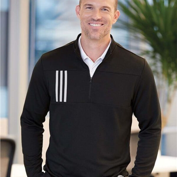 Adidas - 3-Stripes Double Knit Quarter-Zip Pullover Thumbnail